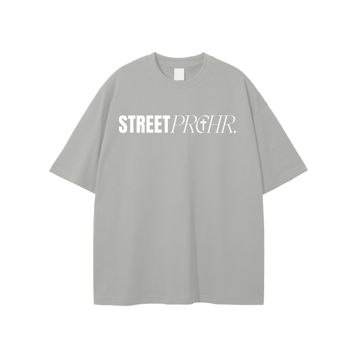 "StreetPRCHR" Unisex Gray T-Shirt